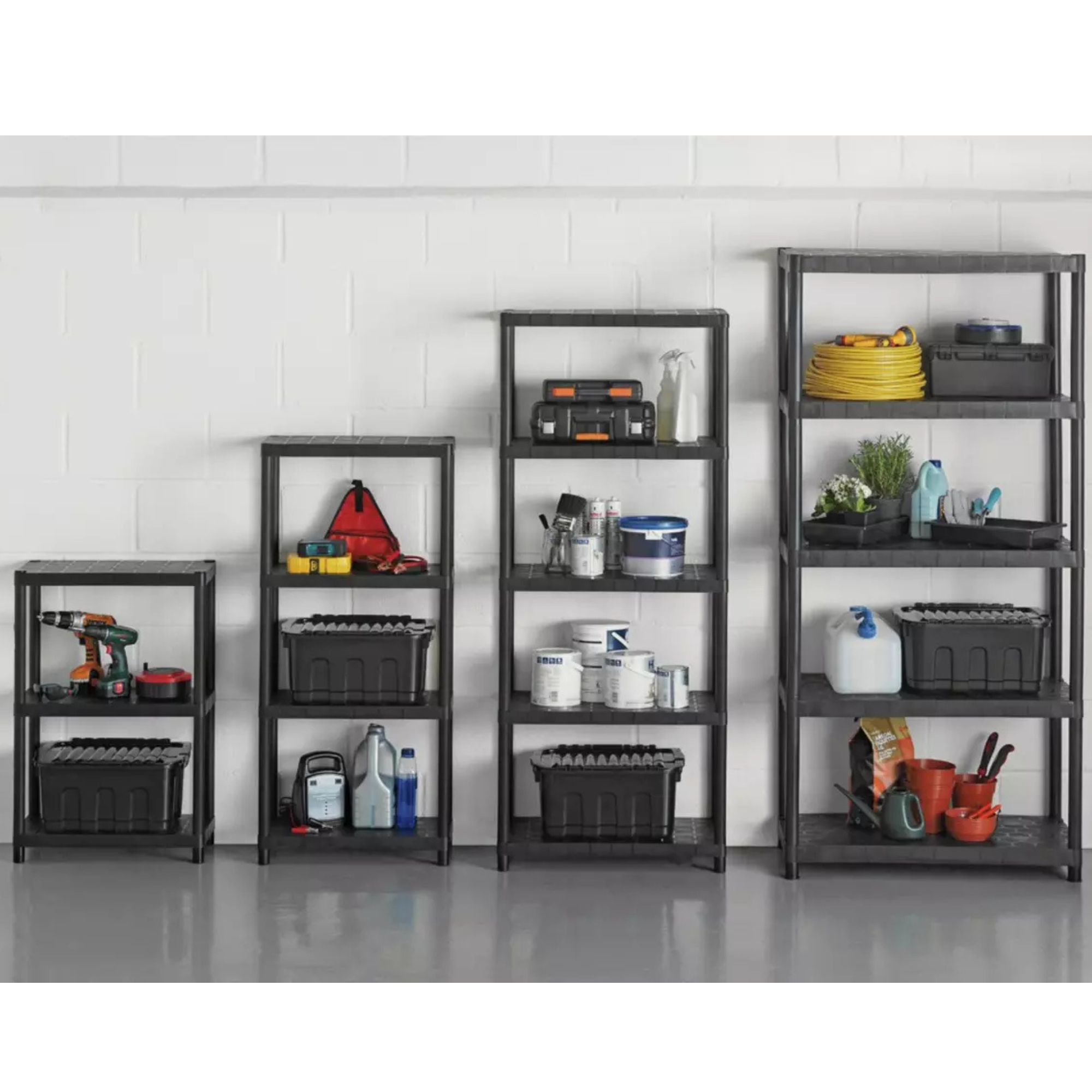 4 Tier Plastic Shelving Unit