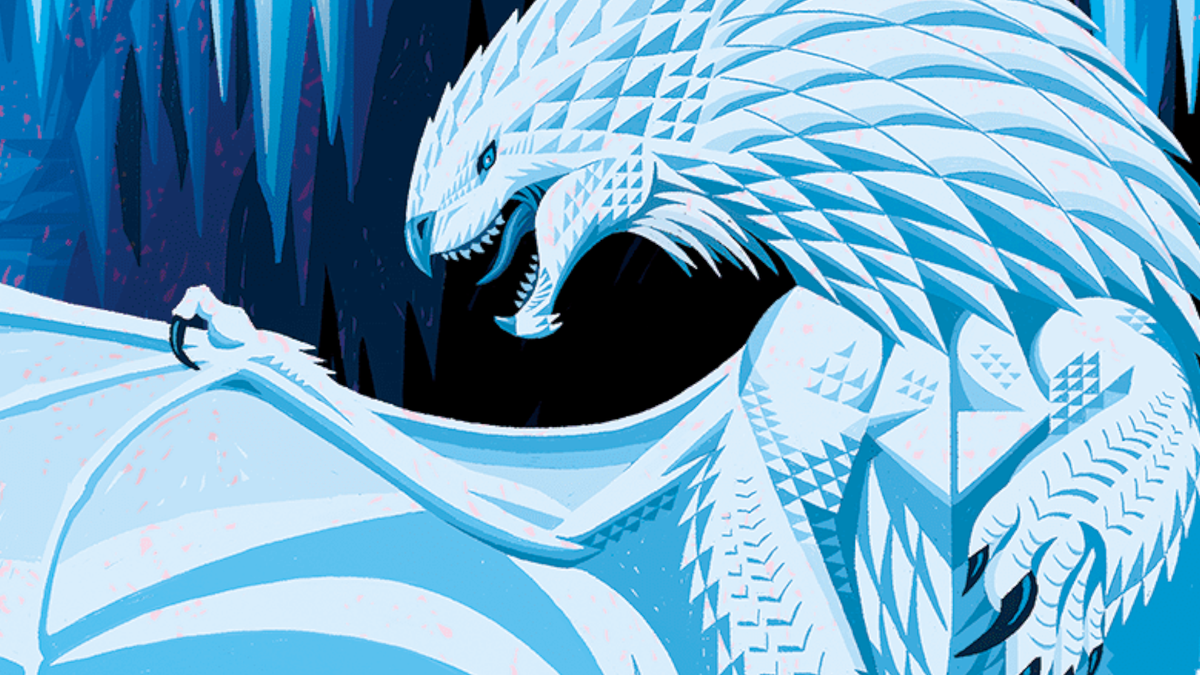 A white dragon bellows a fearsome roar in D&amp;D&#039;s upcoming adventure module, Dragon Delves.