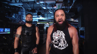 a tama tonga and jacob fatu entrance for smackdown in january 2025