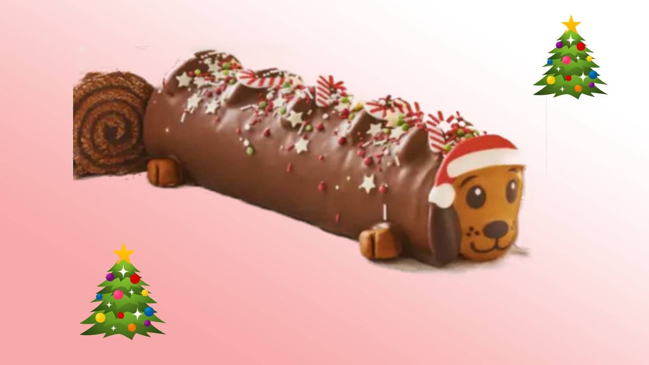 sainsburys sausage dog yule log