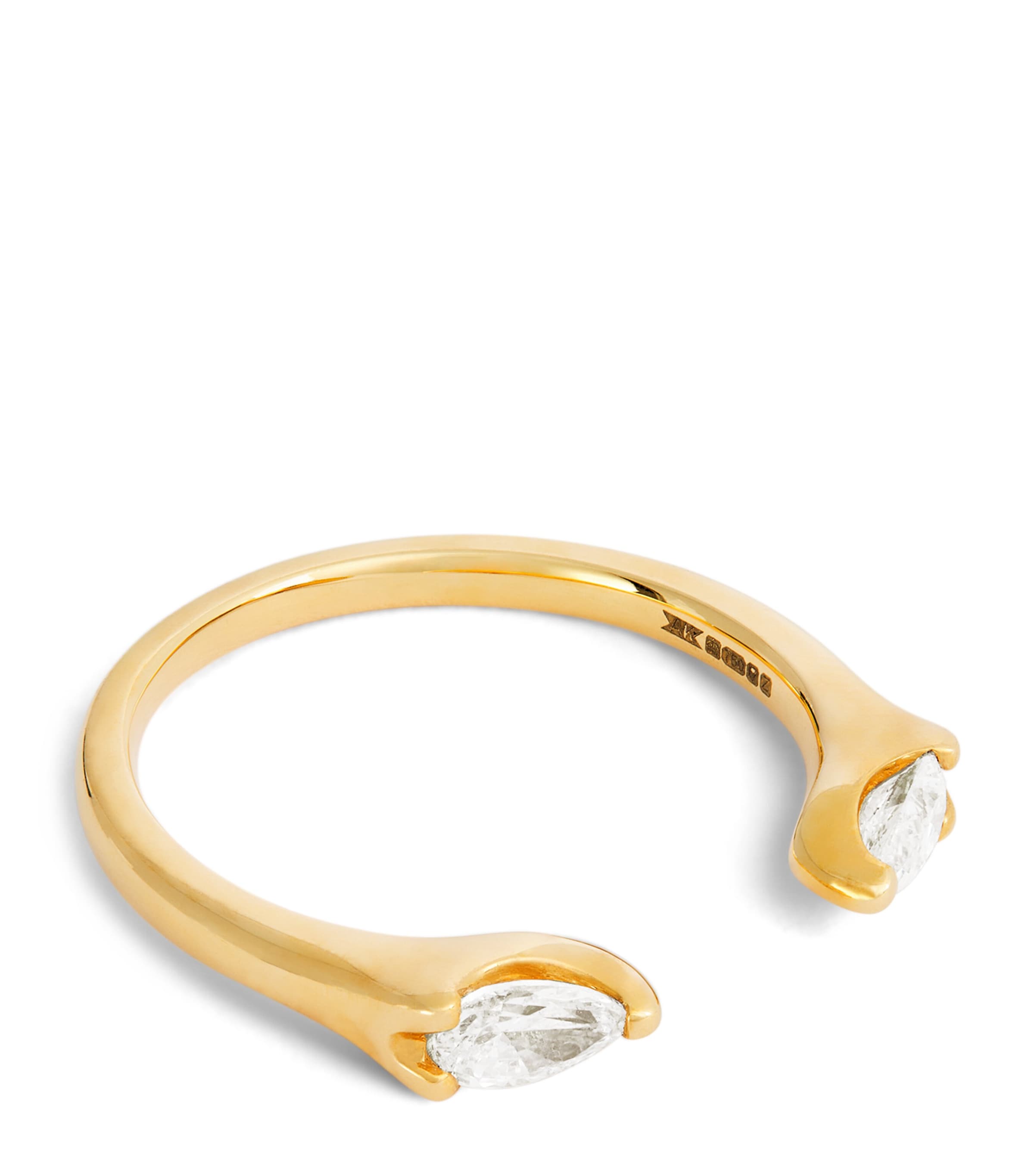 Yellow Gold and Diamond Orbit Ring