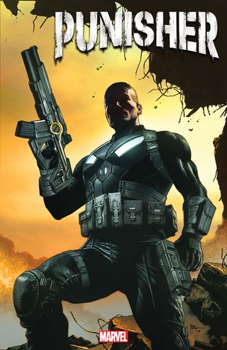 Punisher #1 cover art by Mico Suayan