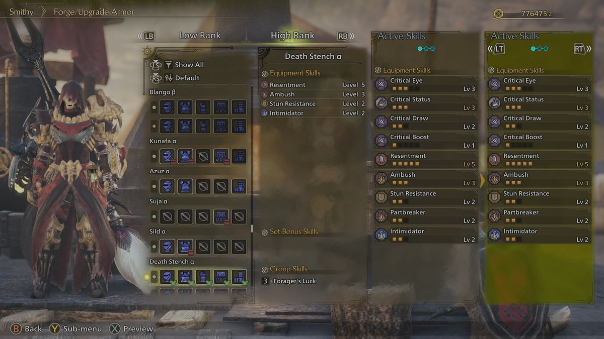 Monster Hunter Wilds secret armor - Death Stench set a