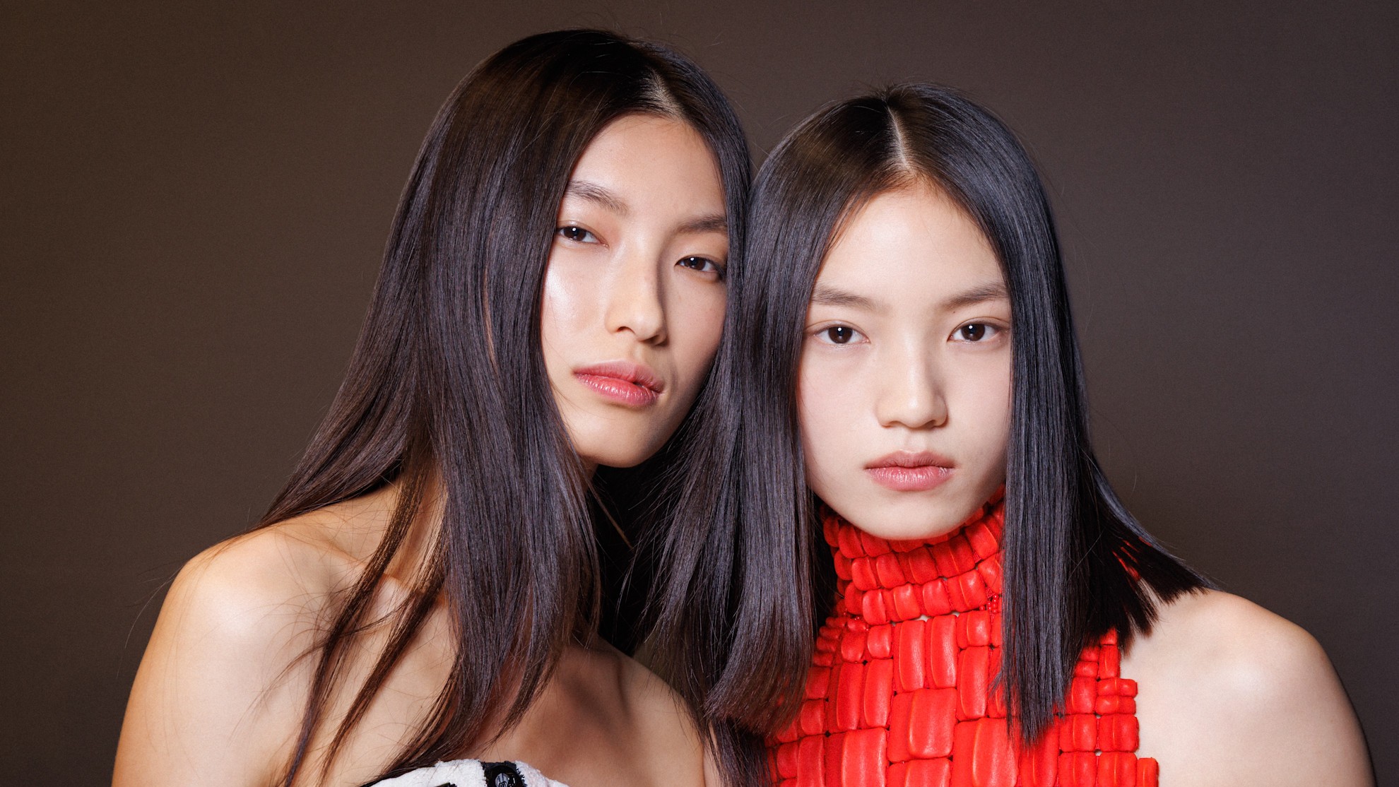 Models with straight black hair