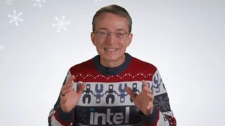 Pat Gelsinger wearing a lovely christmas sweater