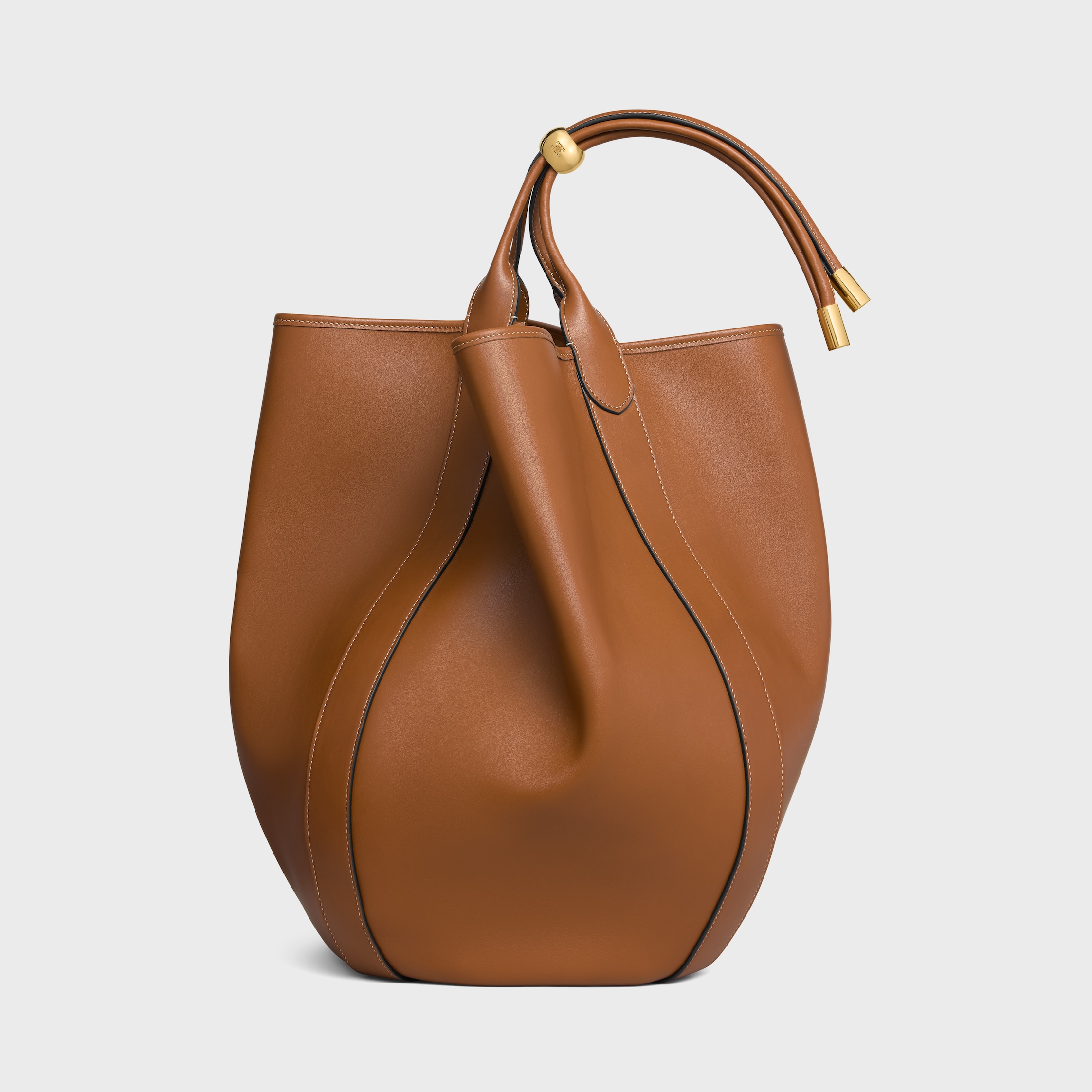 Large Drop Bucket Bag in Supple Smooth Calfskin