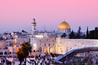 A view of the Dome of the Rock and Western Wall in Jerusalem