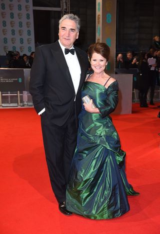 Jim Clark and Imelda Staunton at The BAFTA Awards 2015