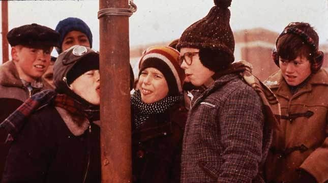 How A Christmas Story Actually Filmed The Infamous Tongue Scene Cinemablend