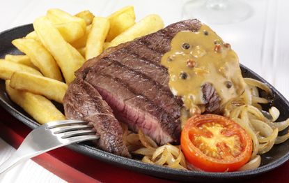 steak and chips