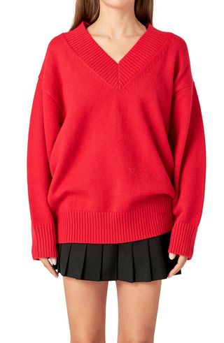 Oversize V-Neck Sweater