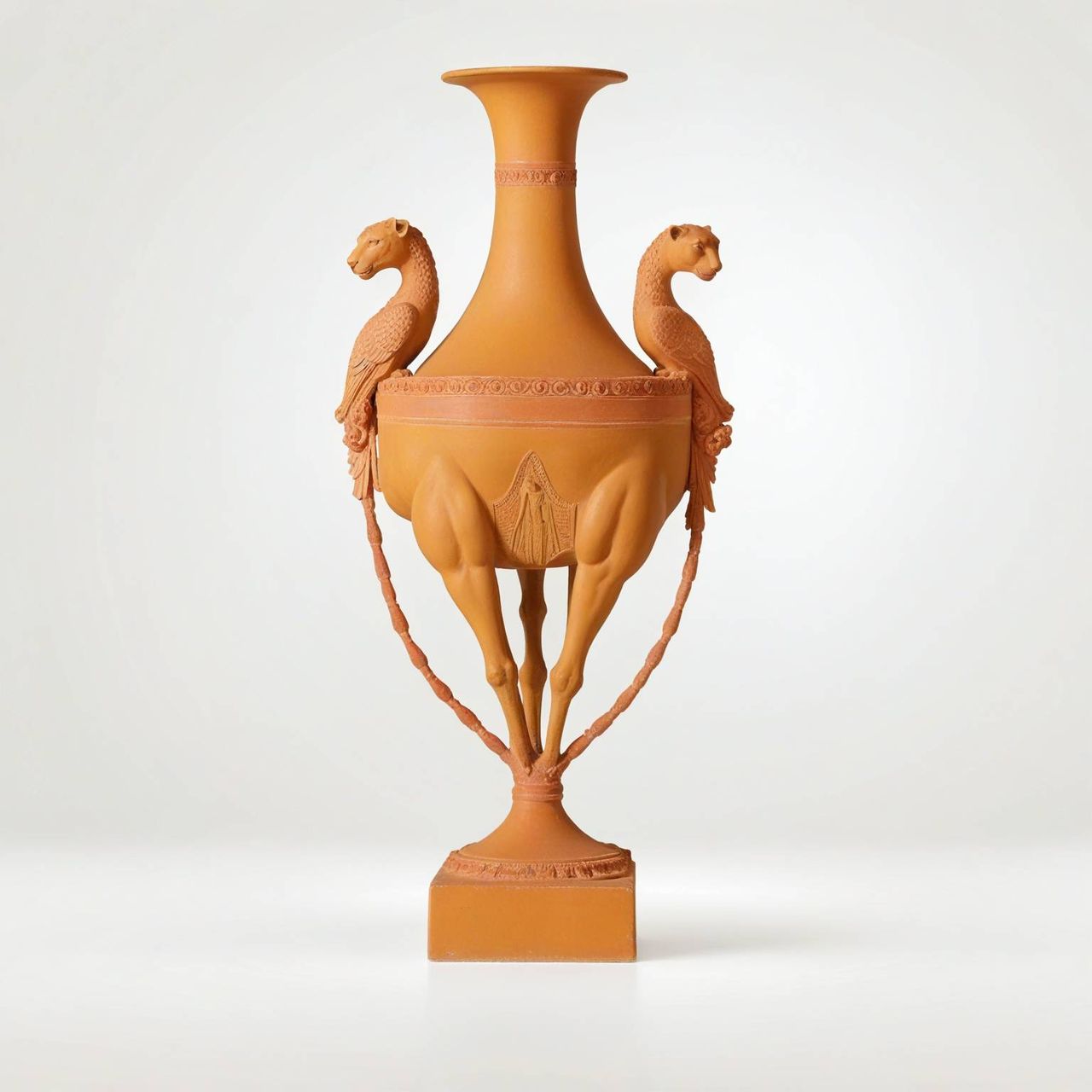 brightly coloured AI-generated stoneware design