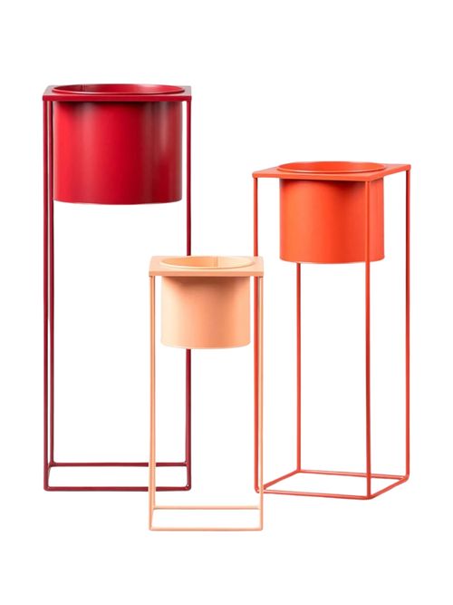 Round Metal Planters Cosme, Set of 3 