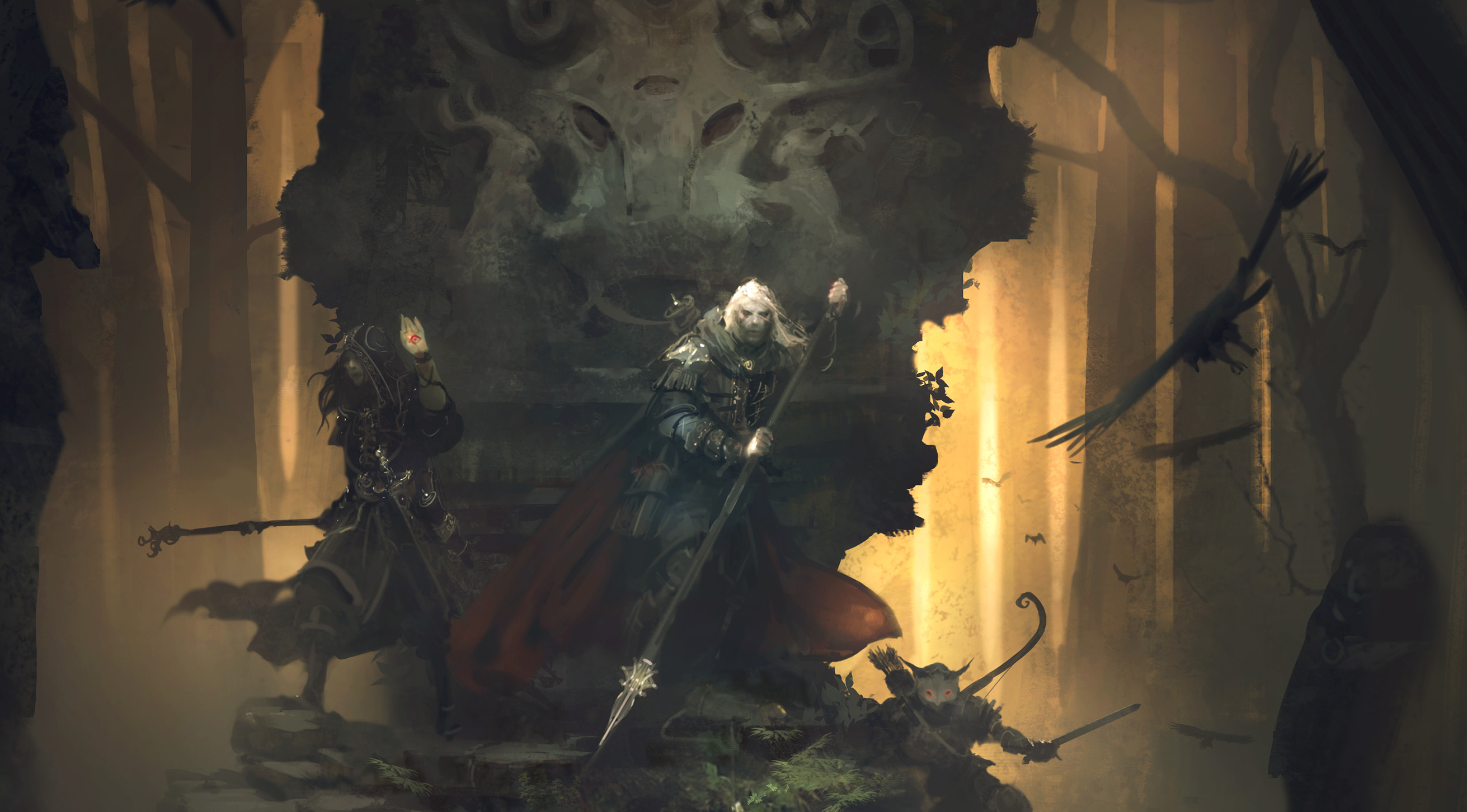 A party of adventures in the TTRPG Symbaroum.