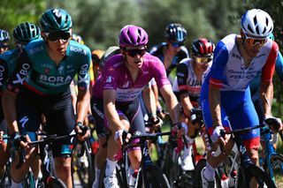 JESI ITALY MAY 17 Arnaud Demare of France and Team Groupama FDJ Purple Points Jersey competes during the 105th Giro dItalia 2022 Stage 10 a 196km stage from Pescara to Jesi 95m Giro WorldTour on May 17 2022 in Jesi Italy Photo by Tim de WaeleGetty Images