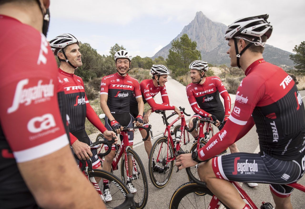 Trek-Segafredo take a break from training