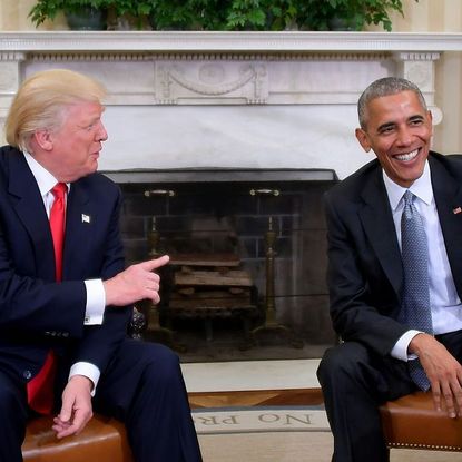 Donald Trump and Barack Obama