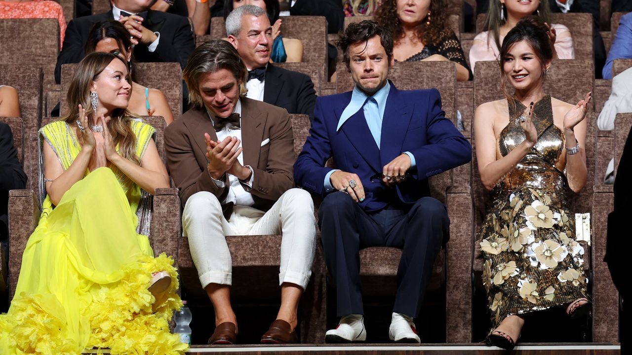 Chris Pine, Harry Styles, Olivia Wilde at Venice Film Festival