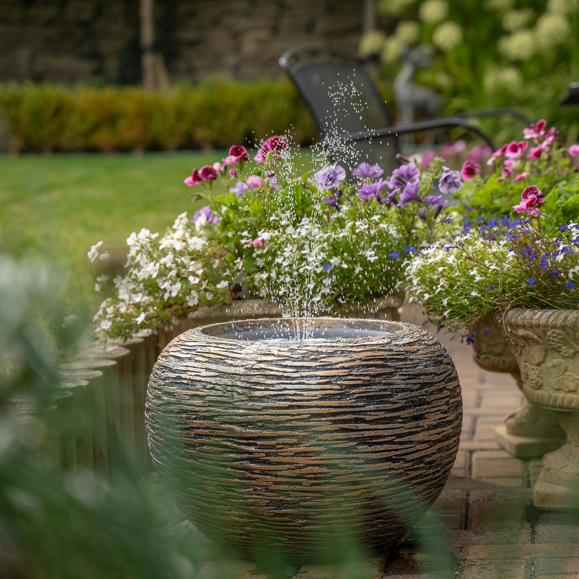 rechargeable version water feature for garden