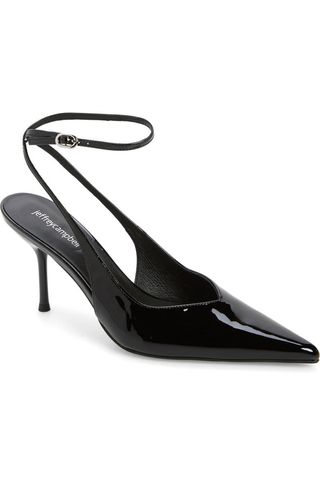 Executive Ankle Strap Pointed Toe Slingback Pump