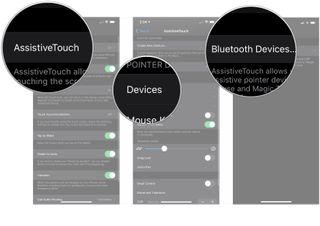 Pair Bluetooth mouse to iPhone or iPad with AssistiveTouch: Tap AssistiveTouch, tap Devices, tap Bluetooth Devices