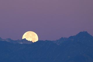2013 Harvest Moon Over the Cascade Mountains, WA