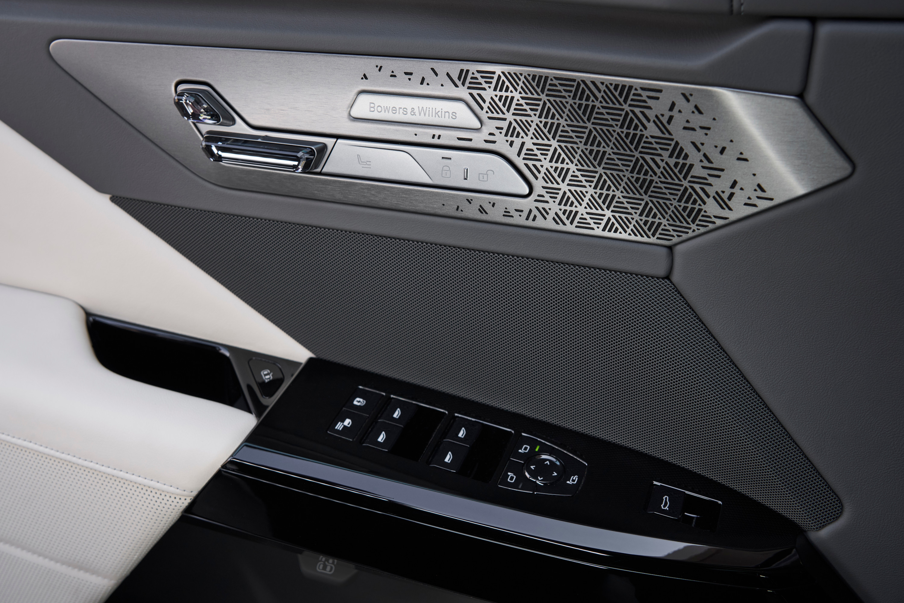 Bowers & Wilkins speakers litter the cabin