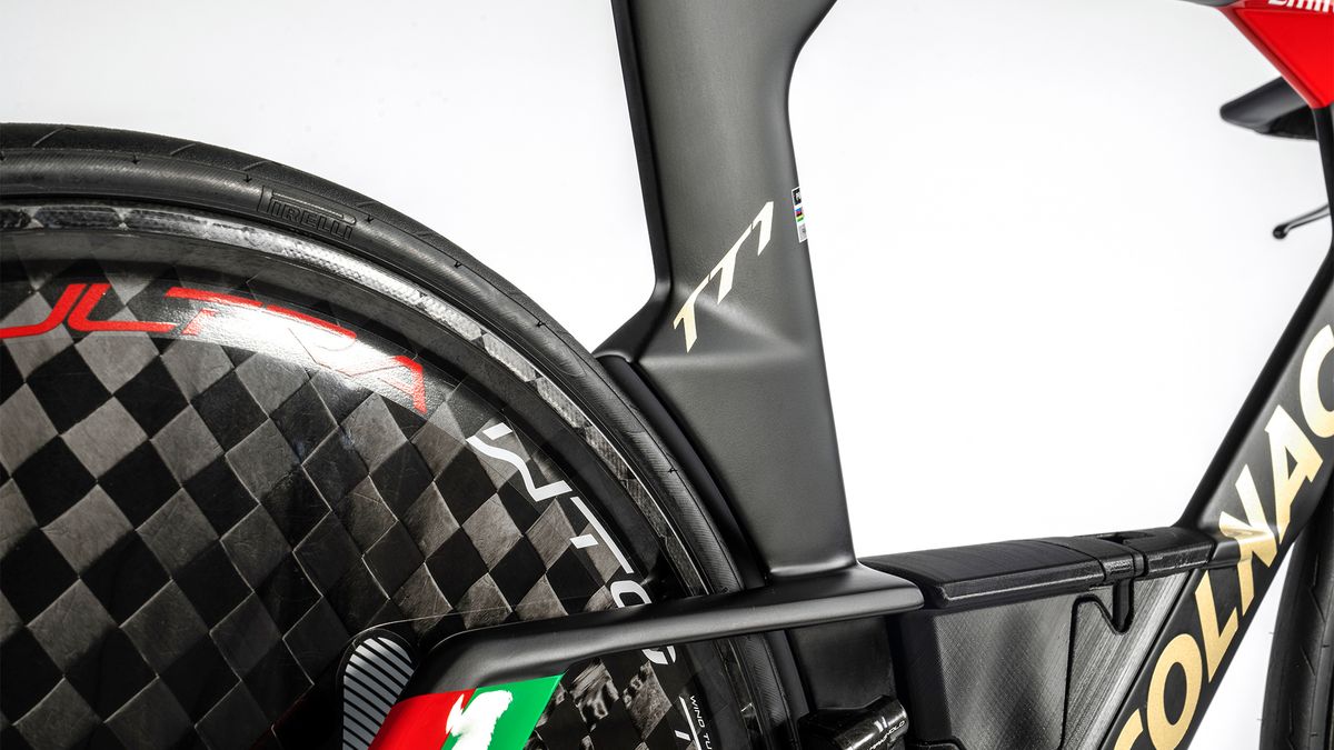 Colnago TT1 detail image on white background