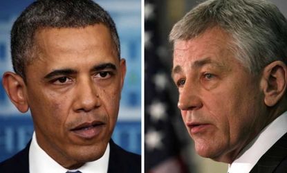 President Obama may have great trust in Sen. Chuck Hagel (R-Neb.), but Republicans sure don't.