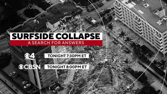 Surfside Collapse on WFOR, CBSN