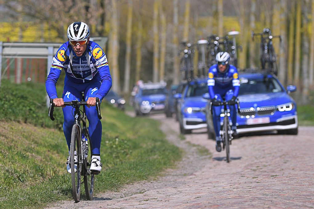 Philippe Gilbert (Deceuninck-QuickStep) on the Paris-Roubaix cobbles