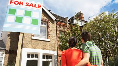 Couple outside a house for sale