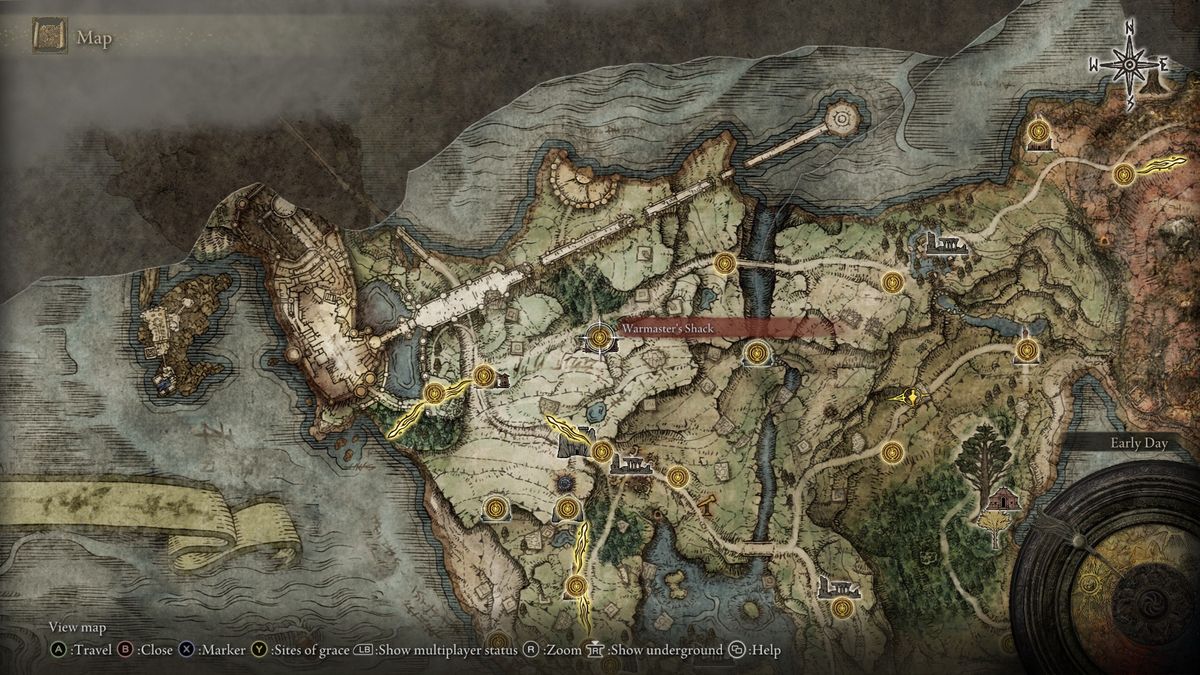 Eldon Ring site of grace - Warmaster's Shack