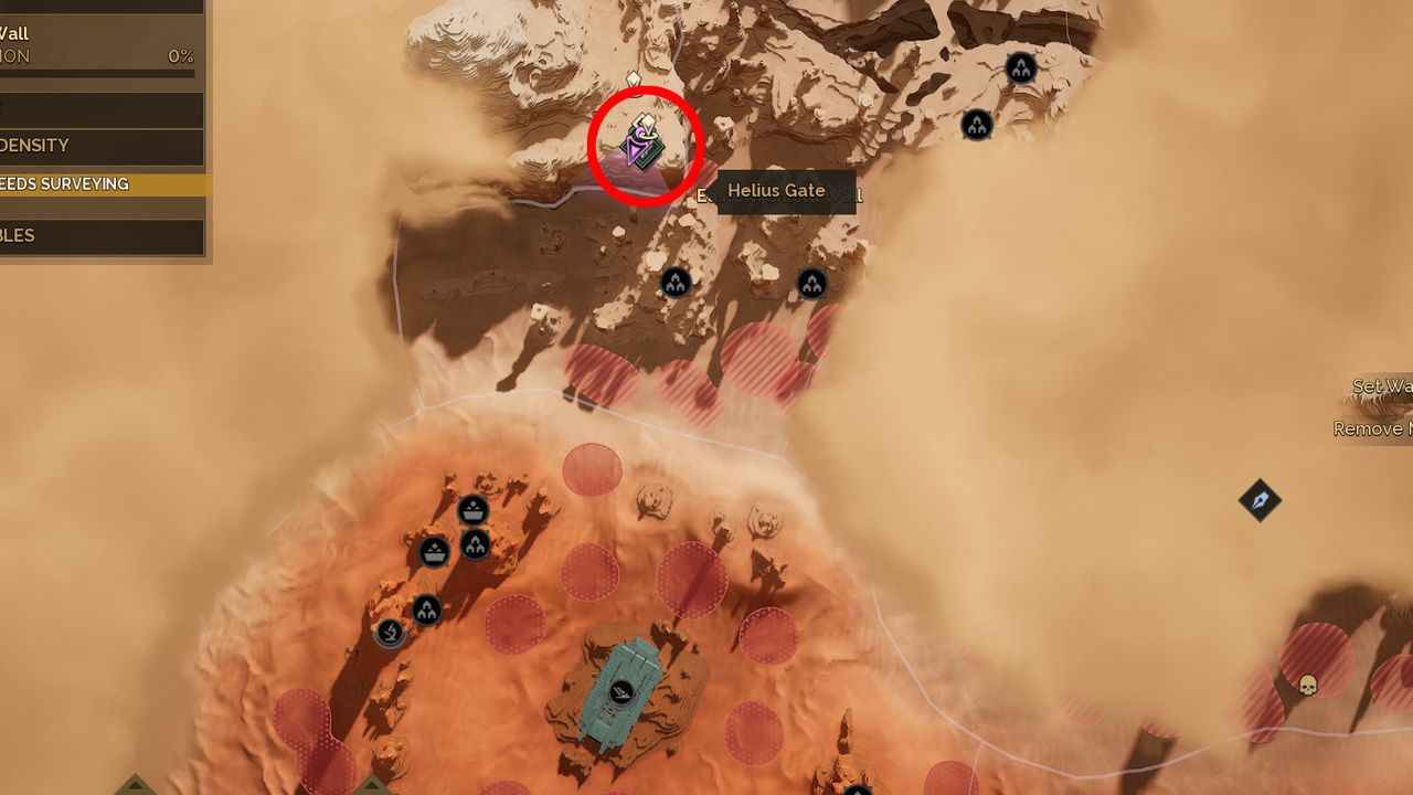 Map showing location of Dune: Awakening Bene Gesserit trainer