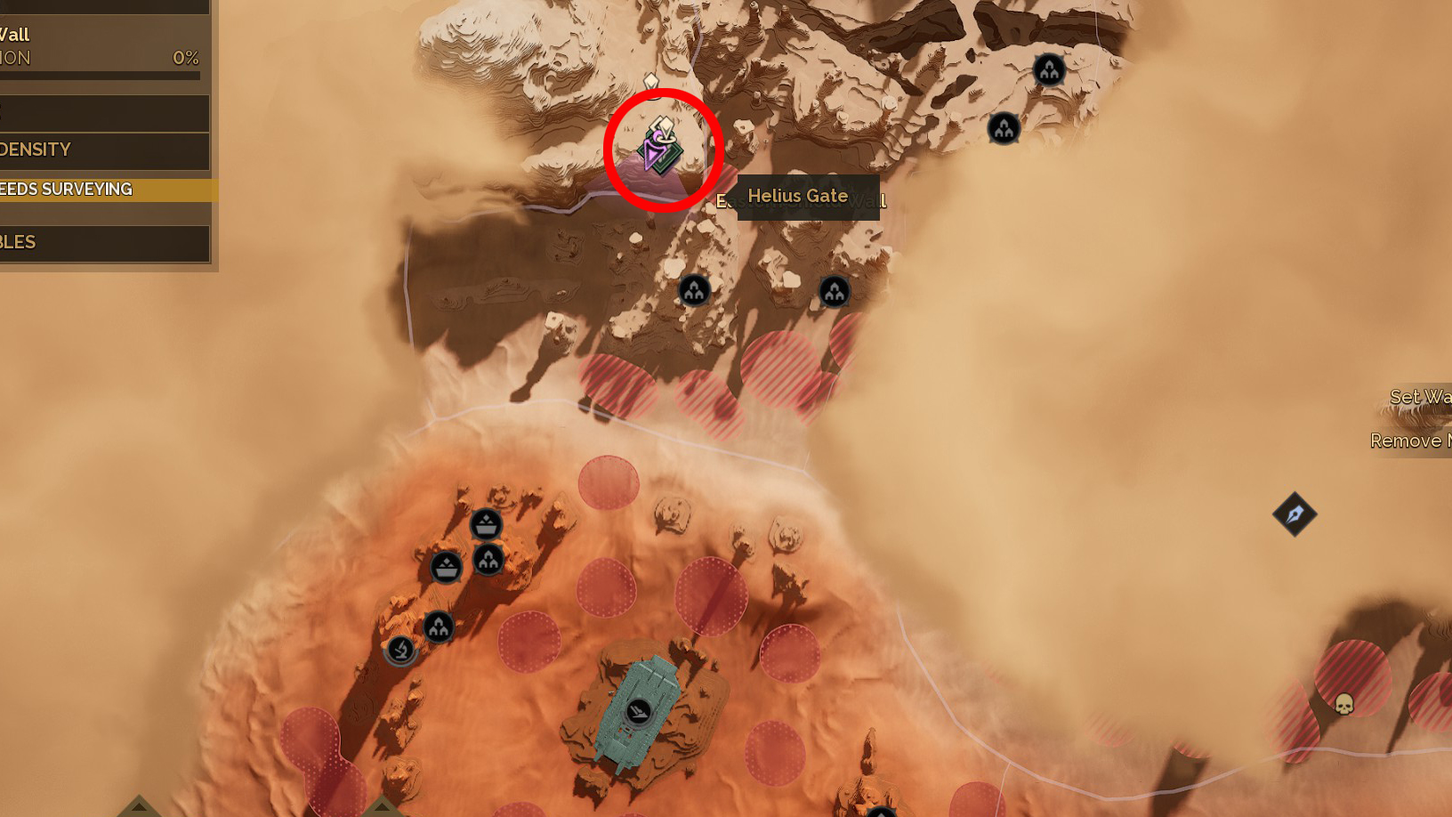Map showing location of Dune: Awakening Bene Gesserit trainer