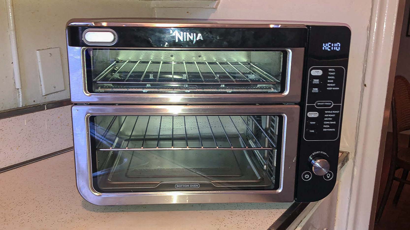 Ninja 12-in-1 Double Oven with FlexDoor DCT401 on counter