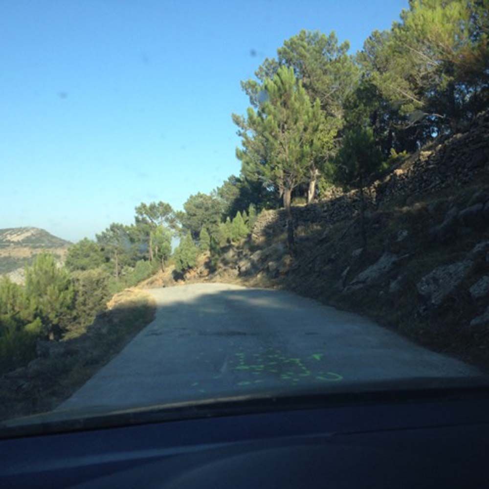 The drop off on the left