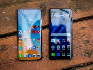 Huawei P40 Pro next to P30 Pro