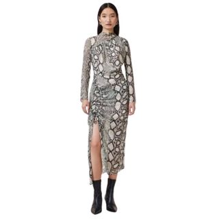 All Saints Rixo Snake Print Silk Blend Dress