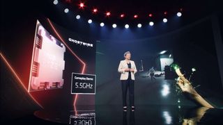 AMD CEO, Dr.Lisa Su, showing off the new Ryzen 7000-series CPUs
