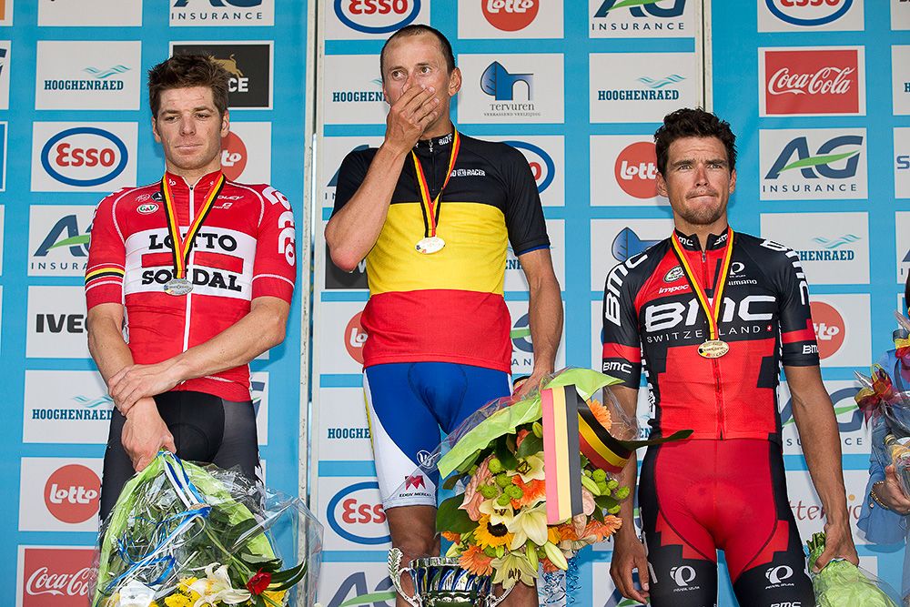 Jurgen Roelandts, Preben Van Hecke and Greg Van Avermaet.