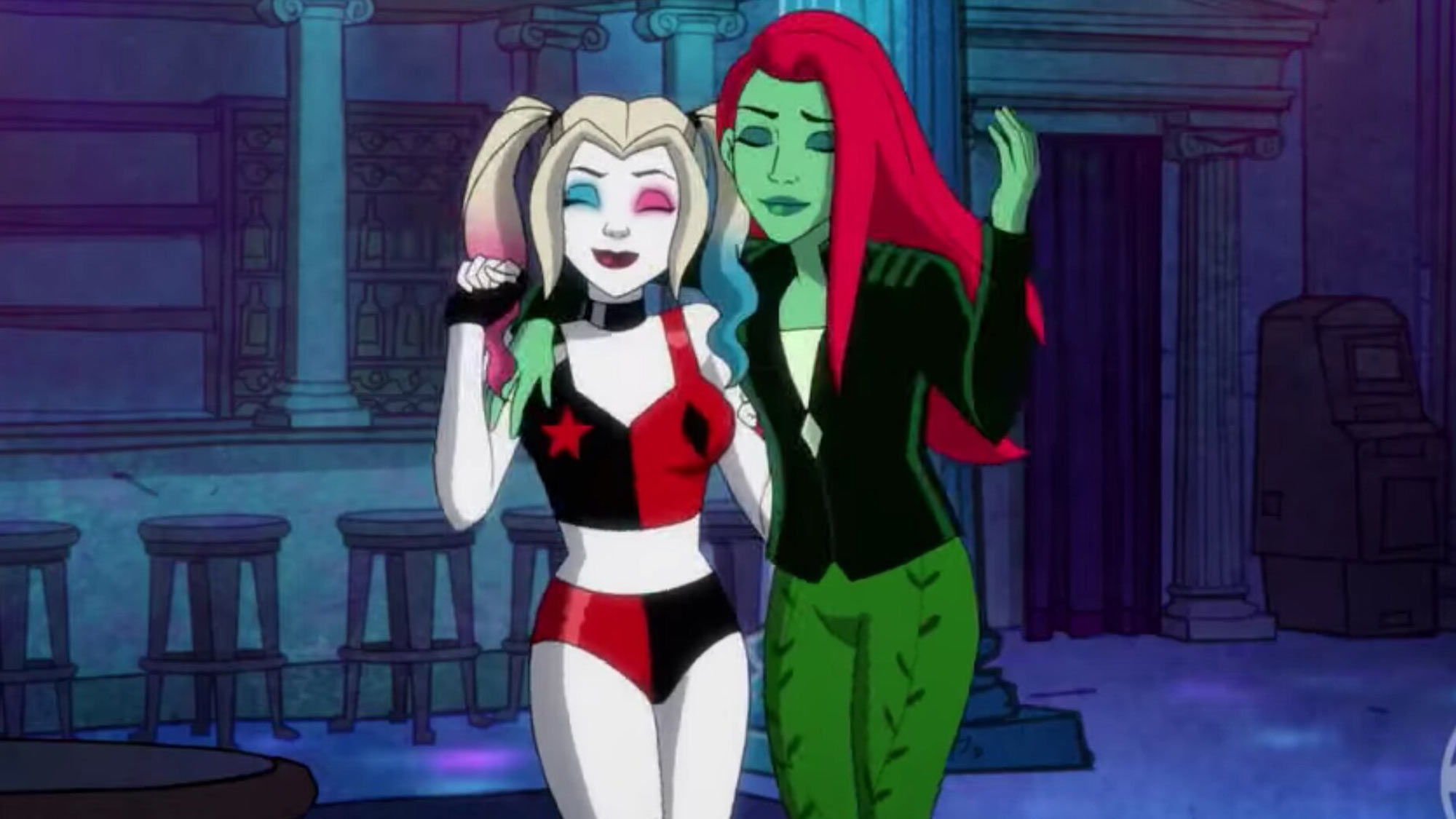 Harley Quinn and Poison Ivy in the Harley Quinn HBO Max show