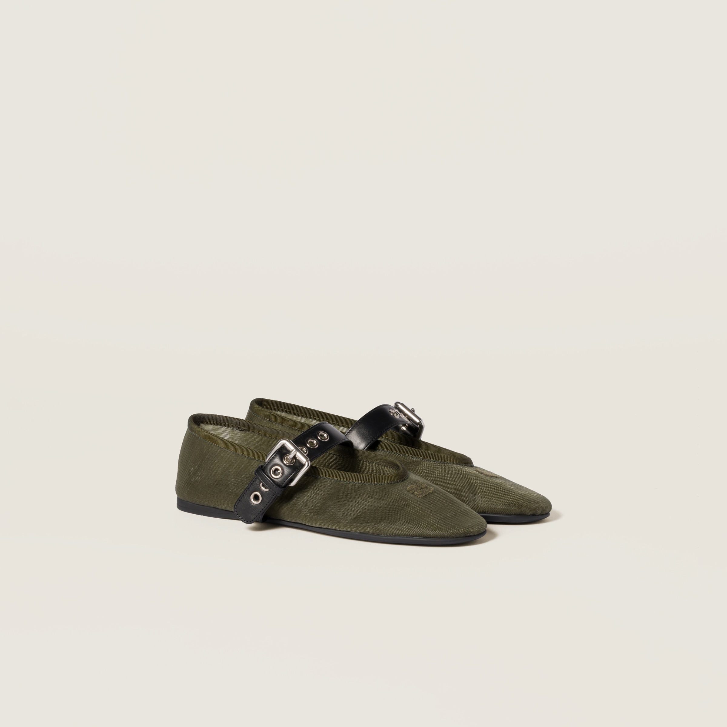 Mesh Fabric Ballerinas
