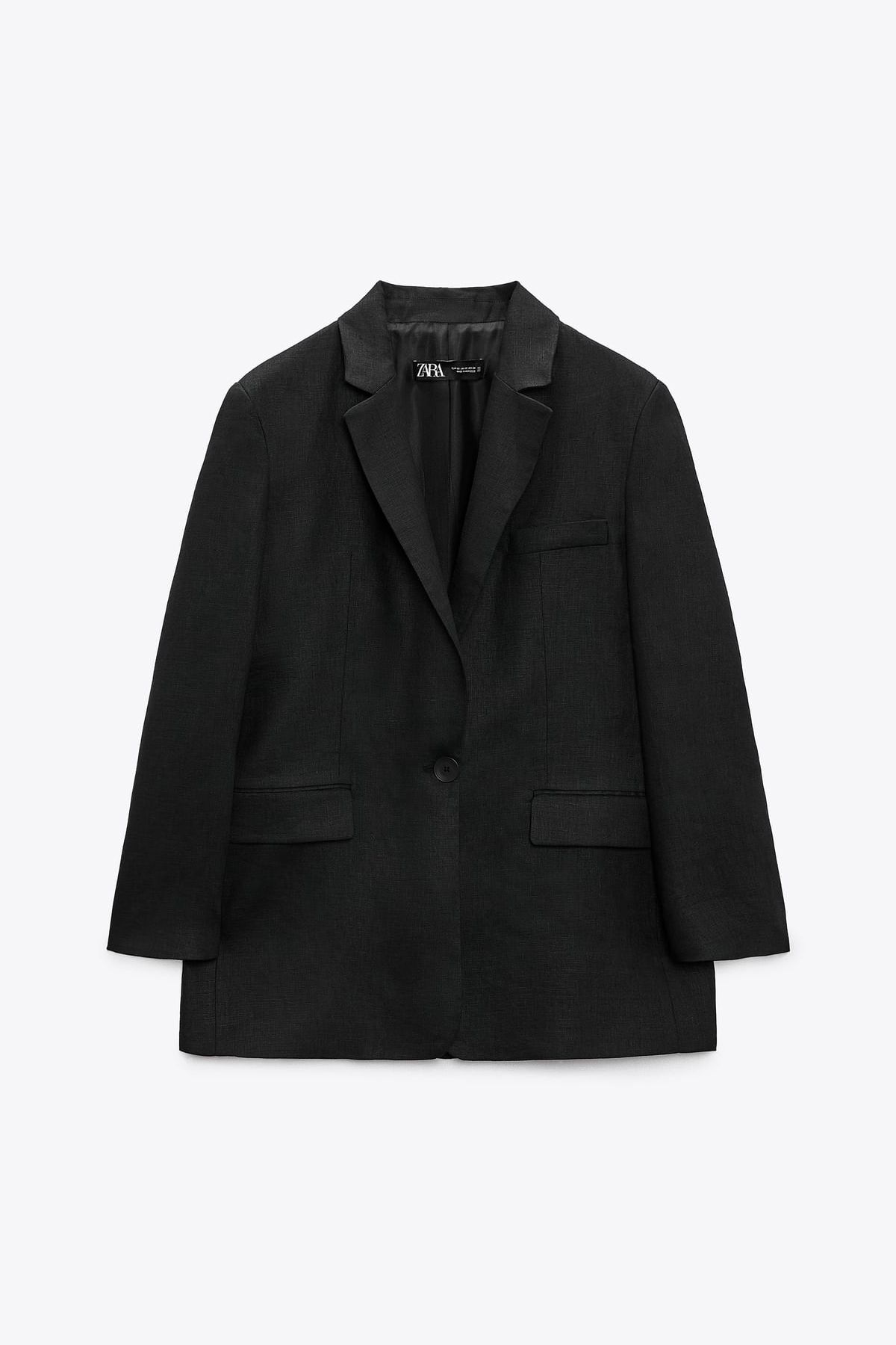 Zara Oversized Linen Blazer