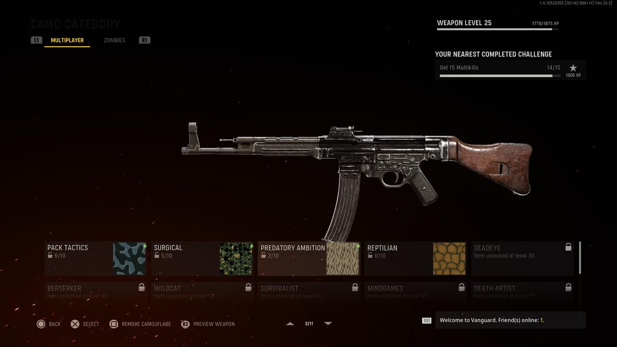 Call Of Duty Vanguard Camo Challenges And Mastery Skins Explained 