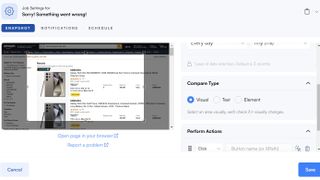 Tracking changes on Visualping