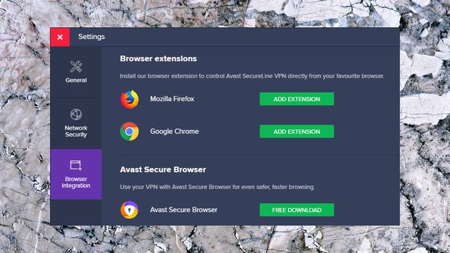 avast firefox extension is not in browser integration