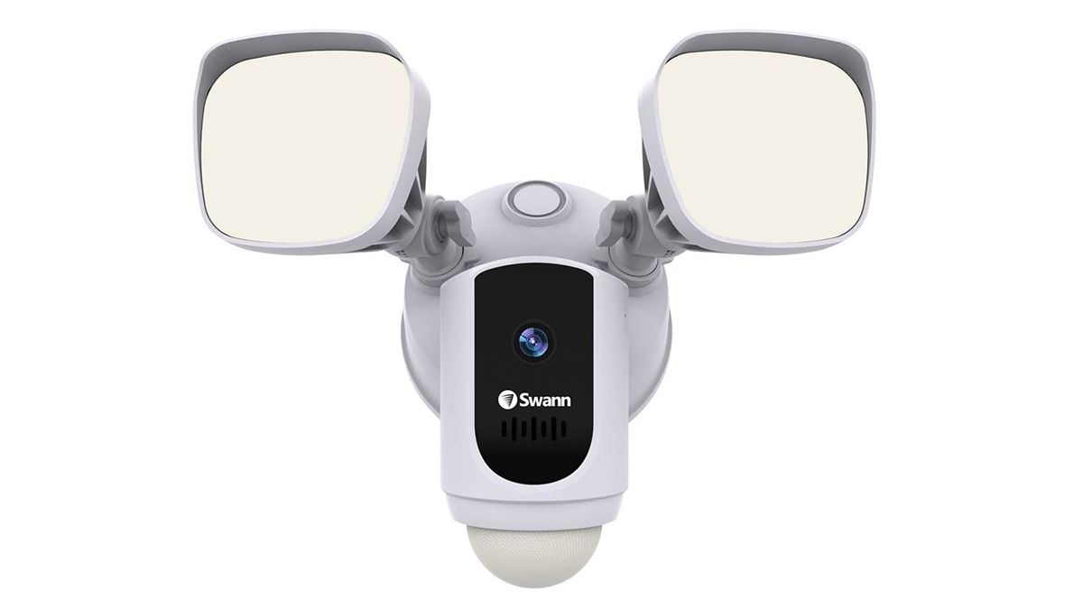 Swann Floodlight Security Camera on white background