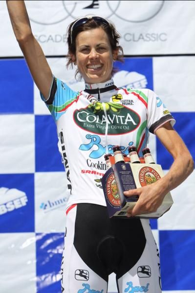 Cath Cheatley (Colavita-Baci) won stage 1 and assumed the race lead.