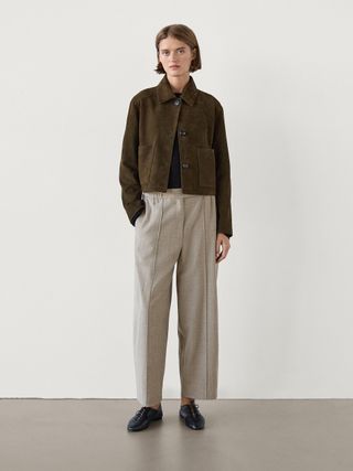 100% Wool Barrel Trousers